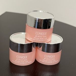 NEW 3x5ml CLINIQUE ALL ABOUT EYES GEL CREAM (15ml in total)